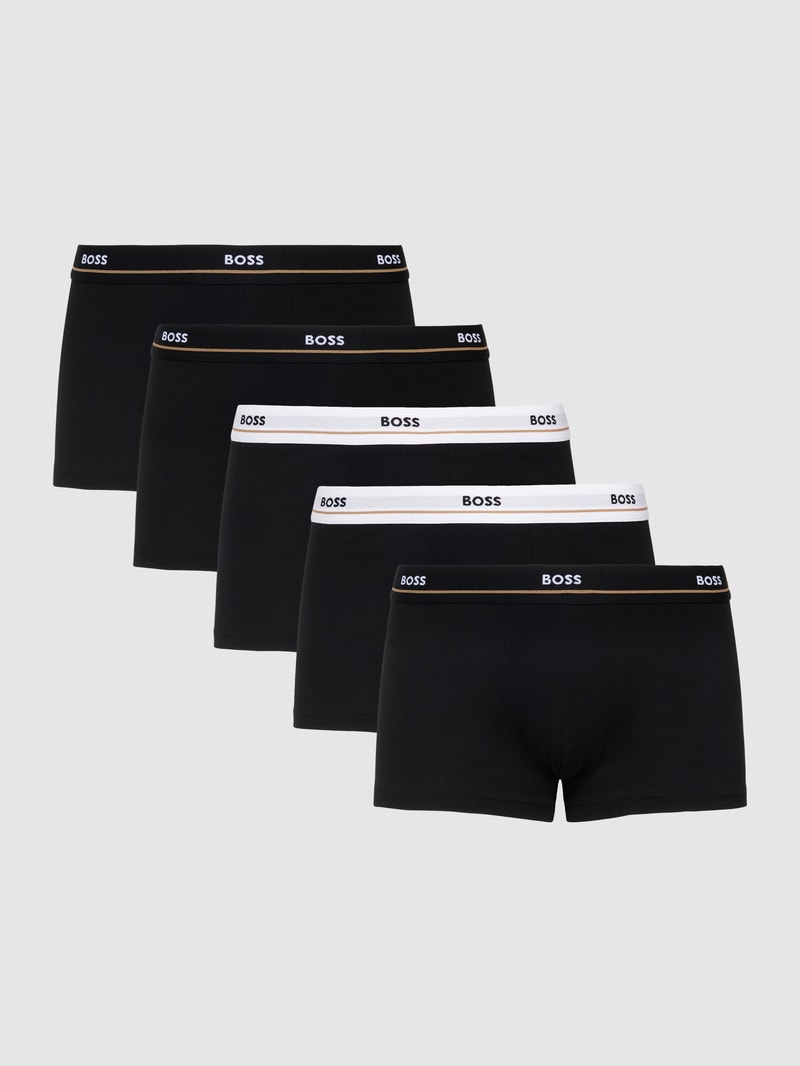 Trunks mit Logo-Bund im 5er-Pack in schwarz