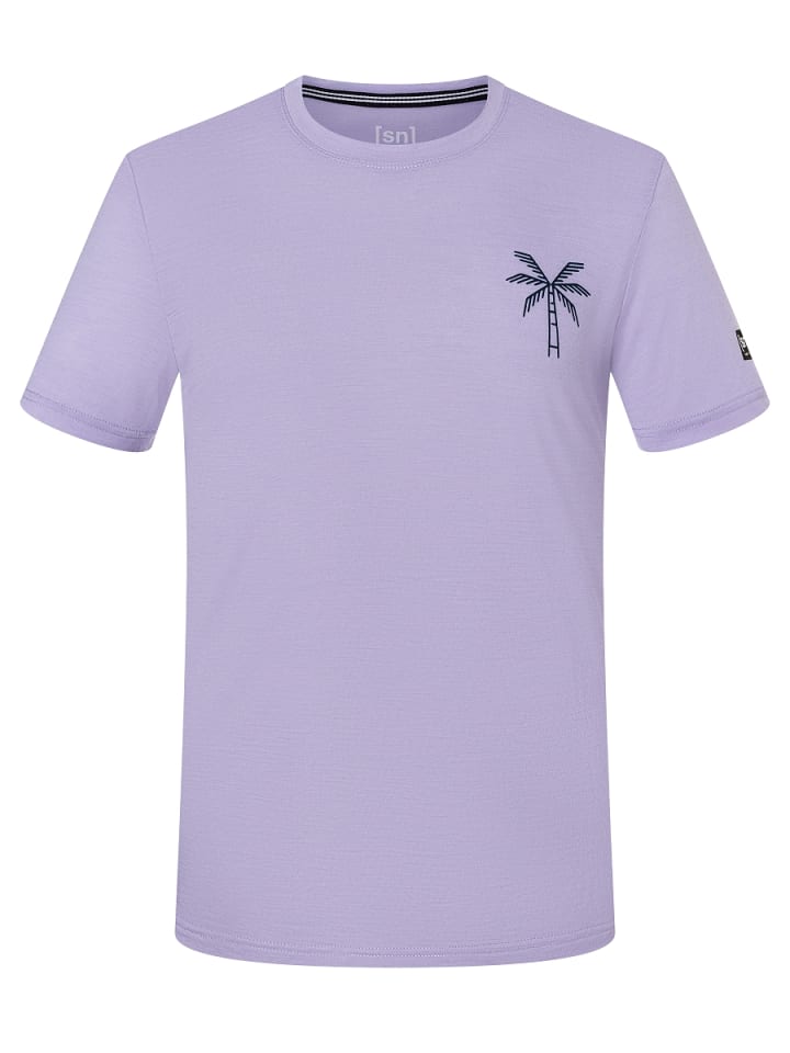 super.natural Merino T-Shirt M TROPICAL ADVENTURE TEE in lila günstig kaufen XXL