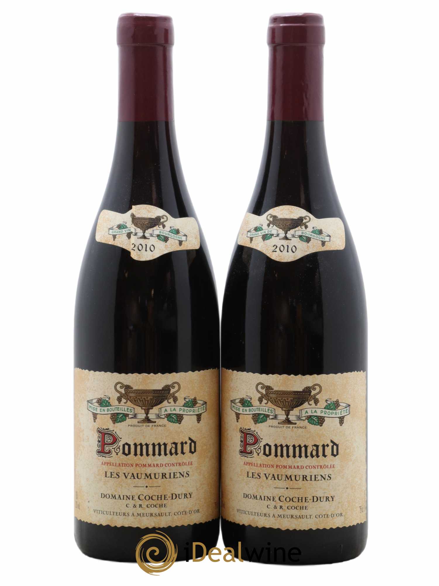Pommard les Vaumuriens Coche Dury (Domaine)  2010 - Lot de 2 Bouteilles