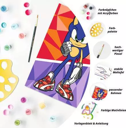 CreArt Sonic: New Yoke City - Malen nach Zahlen für Kinder ab 7 Jahren