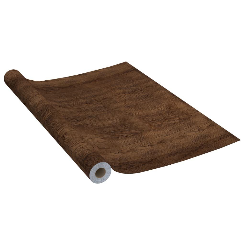 Fensterfolie Selbstklebende Türfolien 2 Stk. Dunkle Eiche 210 x 90 cm PVC, Tapferer Ping