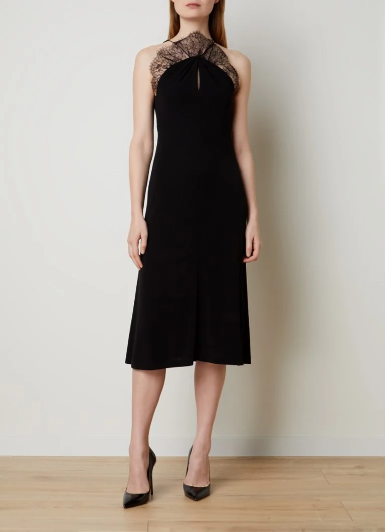 Vestido midi de Givenchy con detalles de encaje