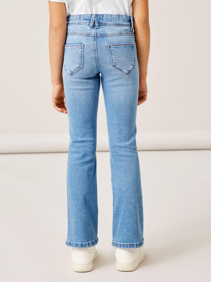 name it Mädchen Straight Leg Jeans Denim Hose NKFPOLLY in Blau günstig kaufen 98