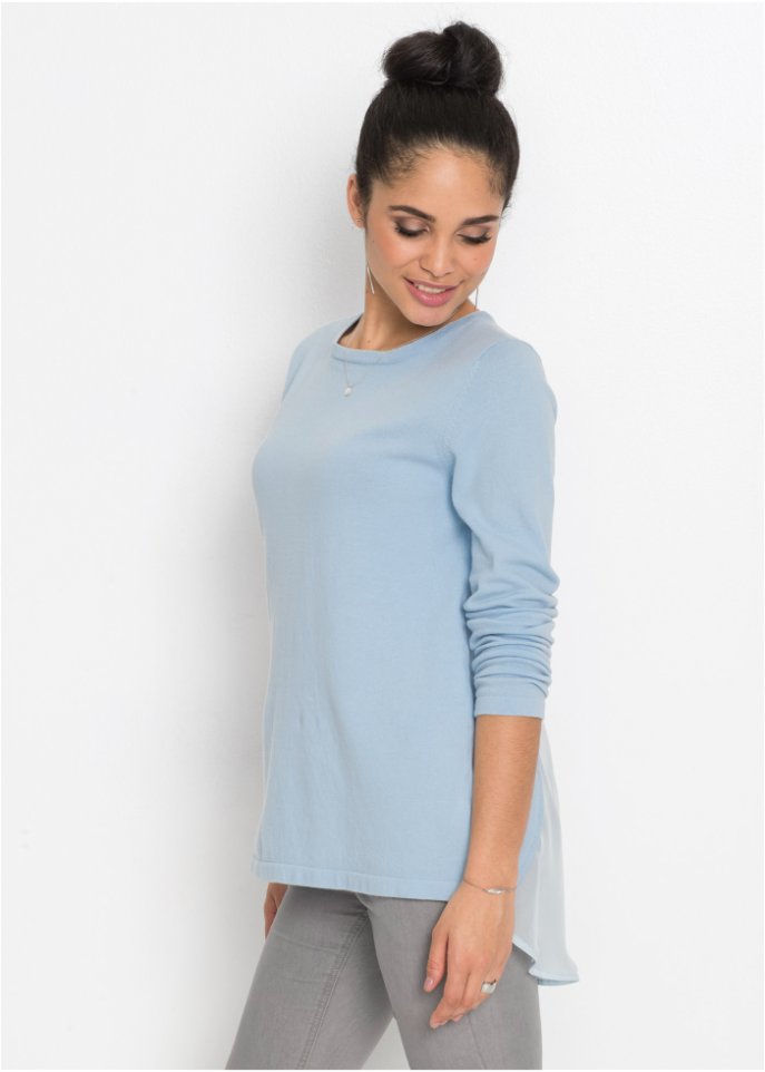 Pullover mit Bluseneinsatz