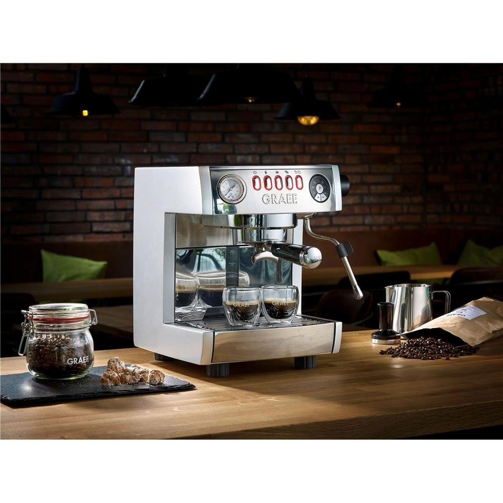 Graef Espressomaschine ES850EU Marchesa, Barista Style, Kaffeemaschine, Edelstahl, Siebträger, silber