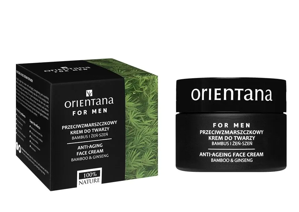 „Orientana For Men“ raukšlių kremas vyrams su bambuku ir ženšeniu