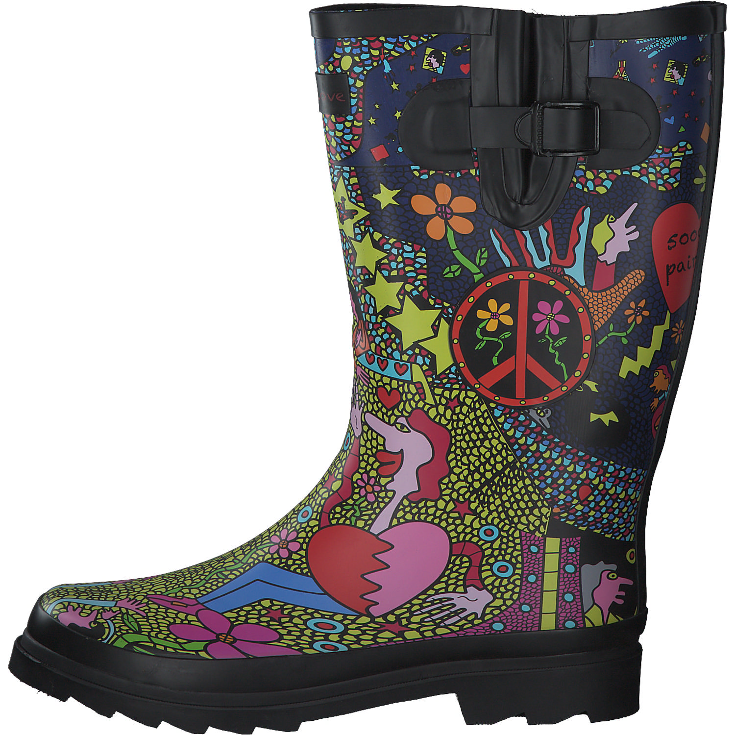 Dockers 51AV901, Gummistiefel, Damen, schwarz multi