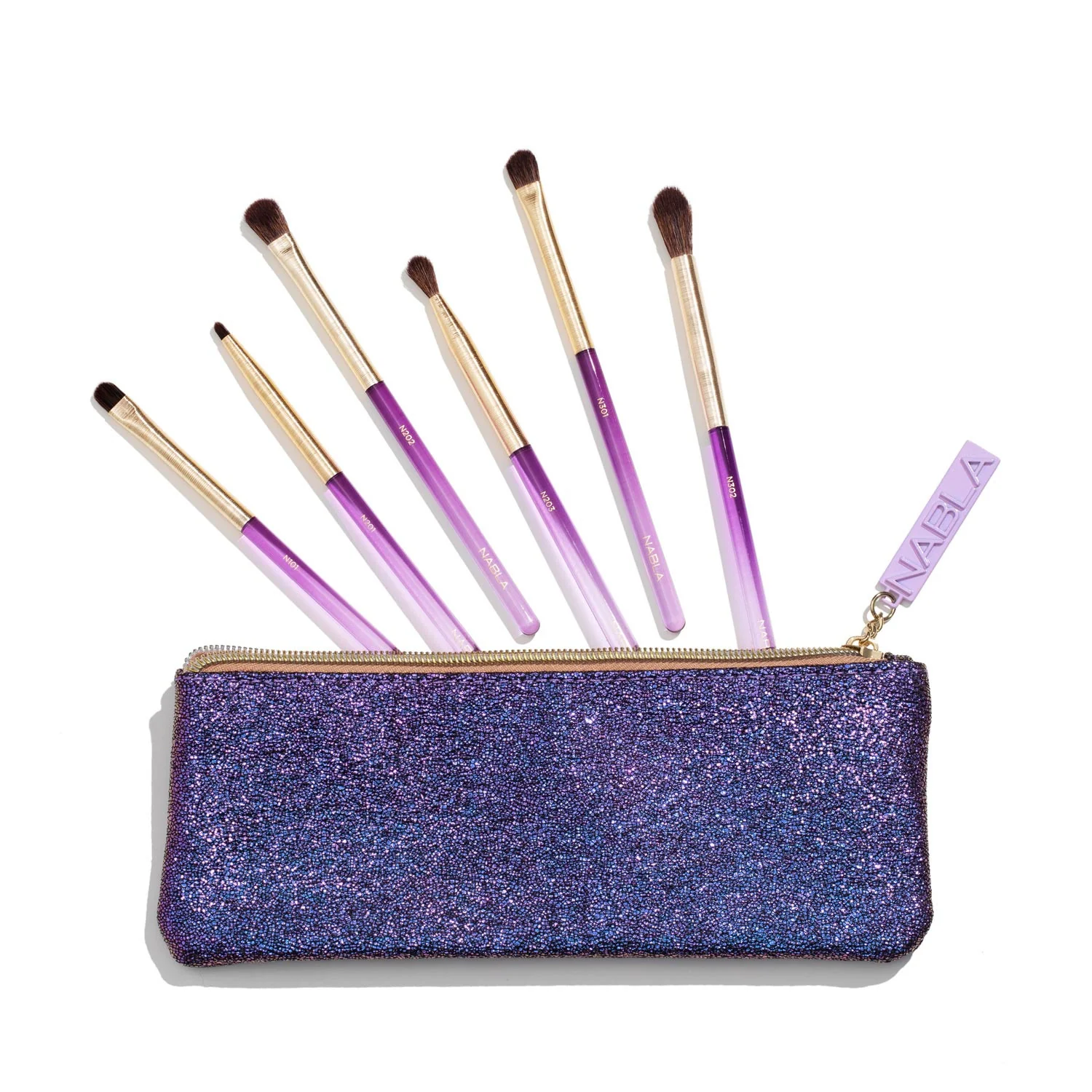 Set kistova za oči s ametist detaljima - kist za šminkanje, kistovi