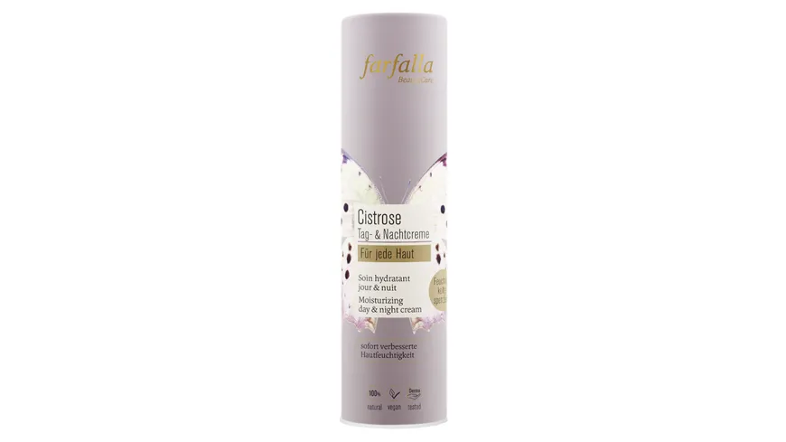 Farfalla Cistrose Feuchtigkeitsspendende Tag- und Nachtcreme 30 ml