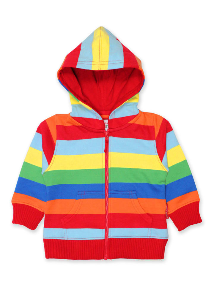 Toby Tiger Sweatjacke mit Blockstreifen in orange günstig kaufen