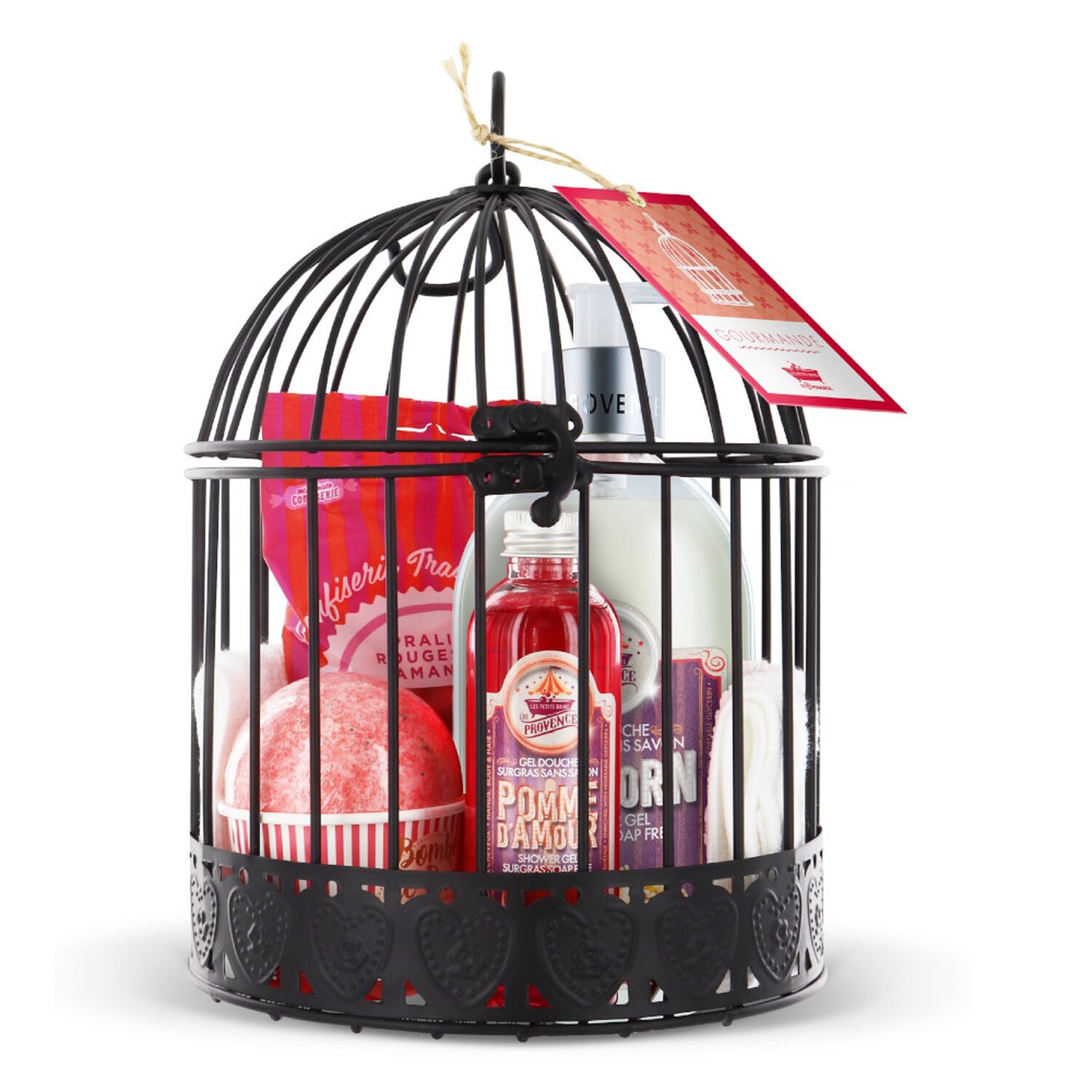 Les Petits Bains de Provence Cage Gourmande Coffret Gel Douche + 5 Produits