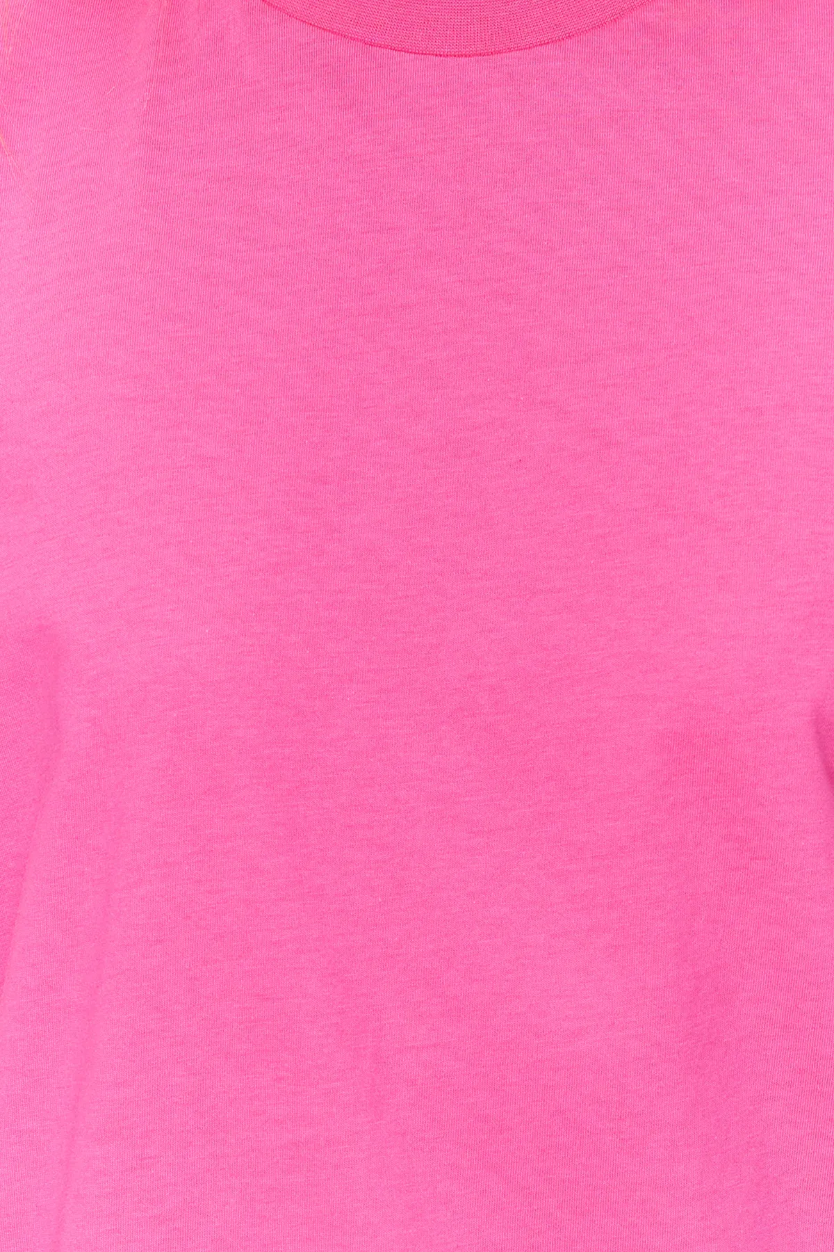 Trendyol Collection  Dunkelrosa Basic-Strick-T-Shirt aus 100 % Baumwolle mit Stehkragen TWOAW20TS0096