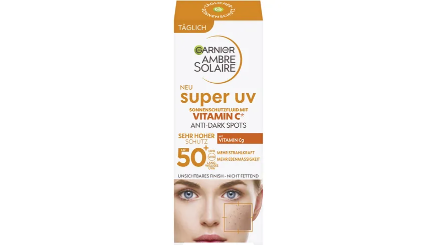 Garnier Ambre Solaire Super UV Vitamin C Sonnenschutz LSF 50+ 40 ml