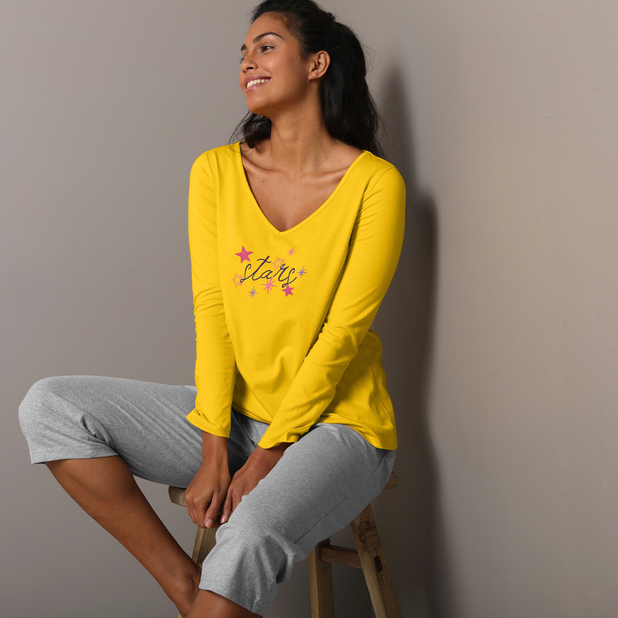 T-shirt de pyjama manches longues imprimé Estrella