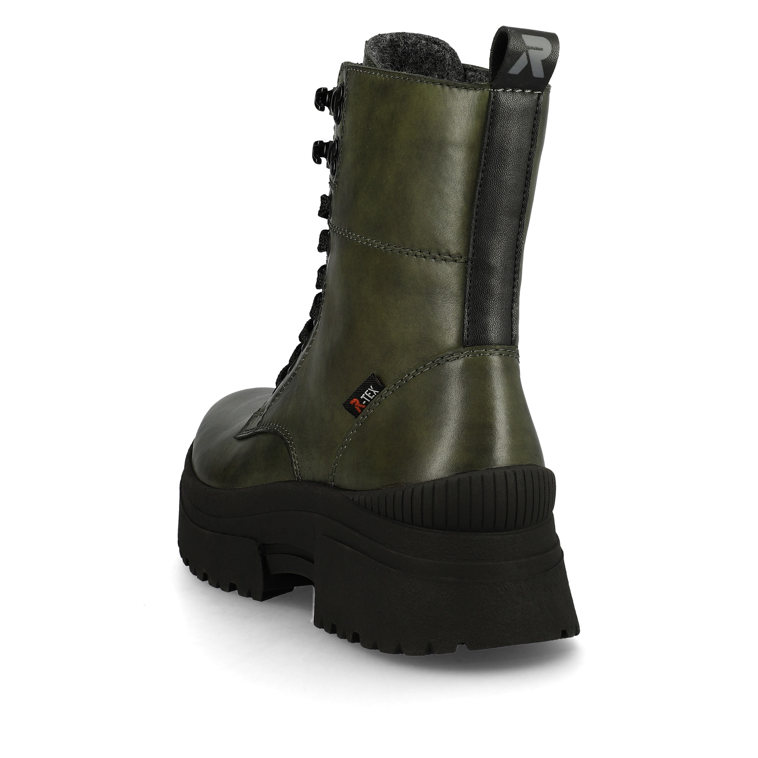 Rieker Damen Schnürstiefel army-green black