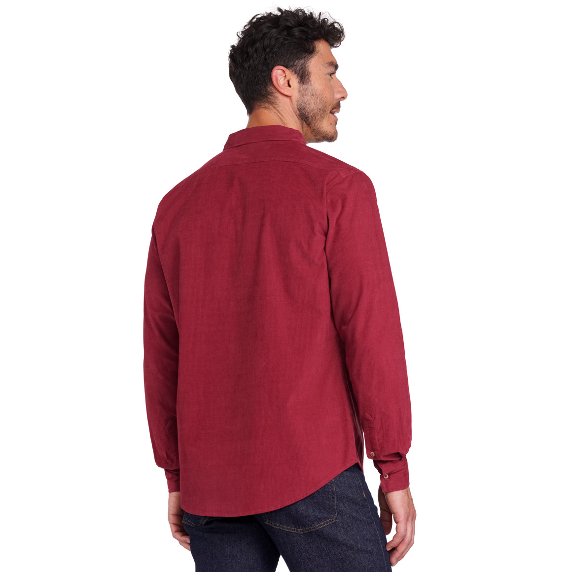 Herren Weihnachtshemd aus Cord rot