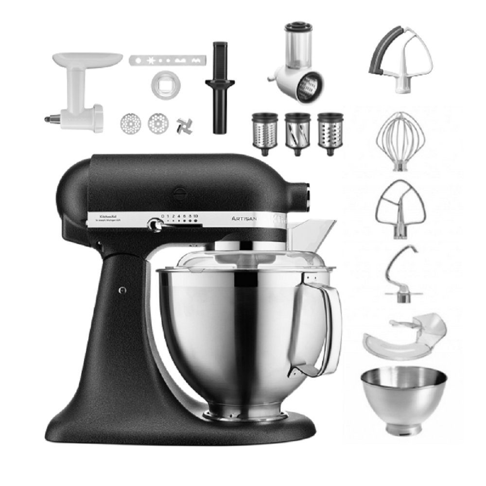 KitchenAid Küchenmaschine KitchenAid 4,8 L 5KSM185 Artisan Küchenmaschine Allrounderset