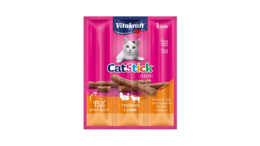Vitakraft Katzensnack Cat Stick® mini + Truthahn & Lamm 18 g