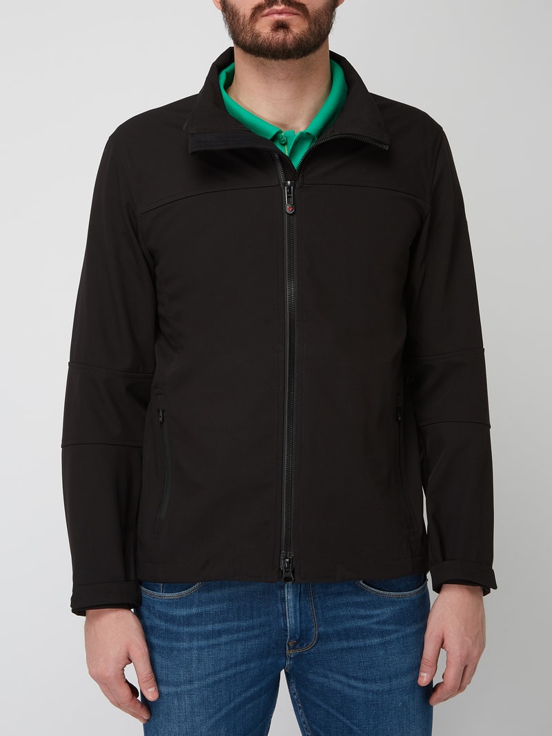 Alpinista 268 Funktionsjacke aus Softshell in schwarz