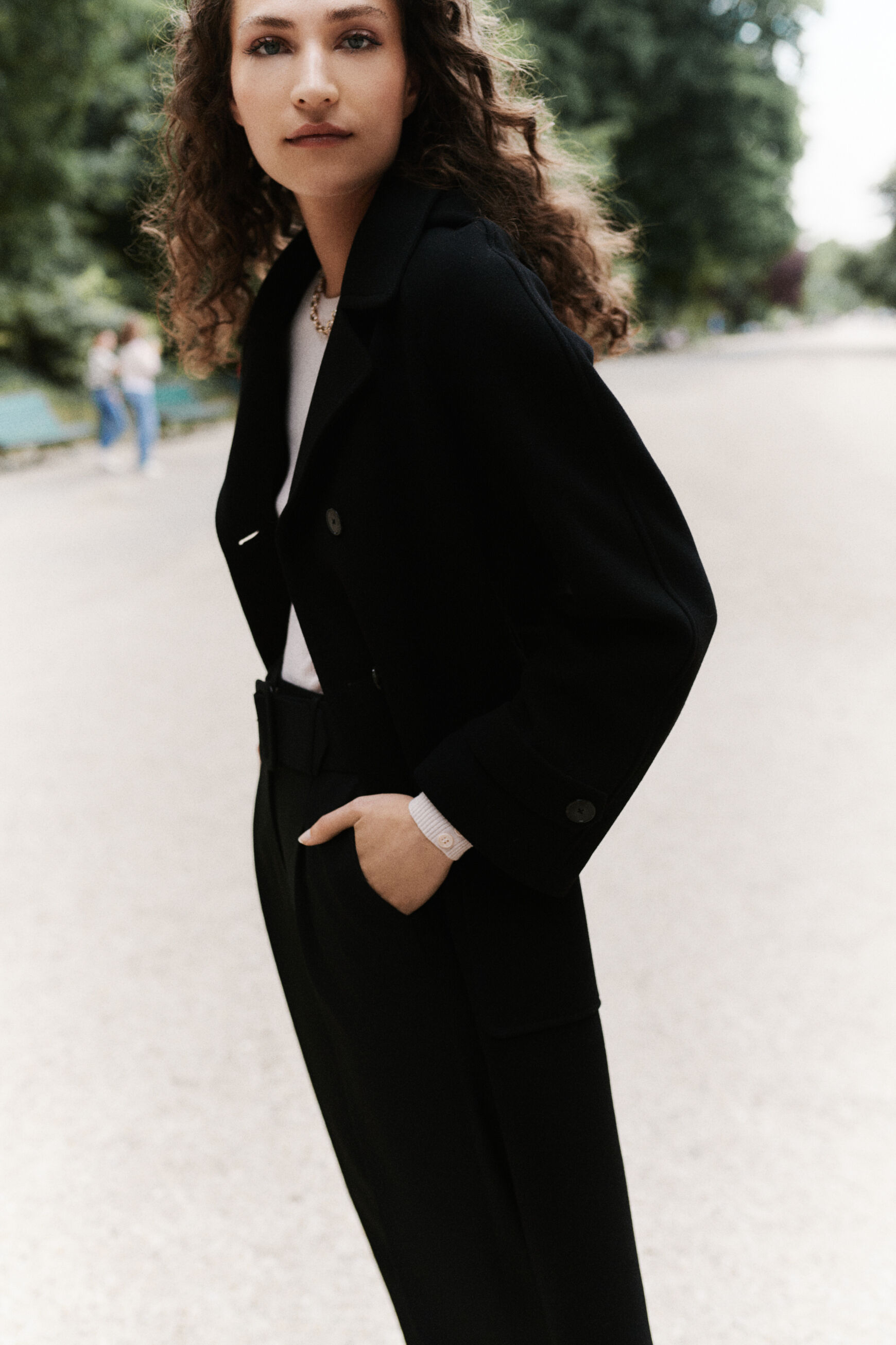 manteau quentin noir femme