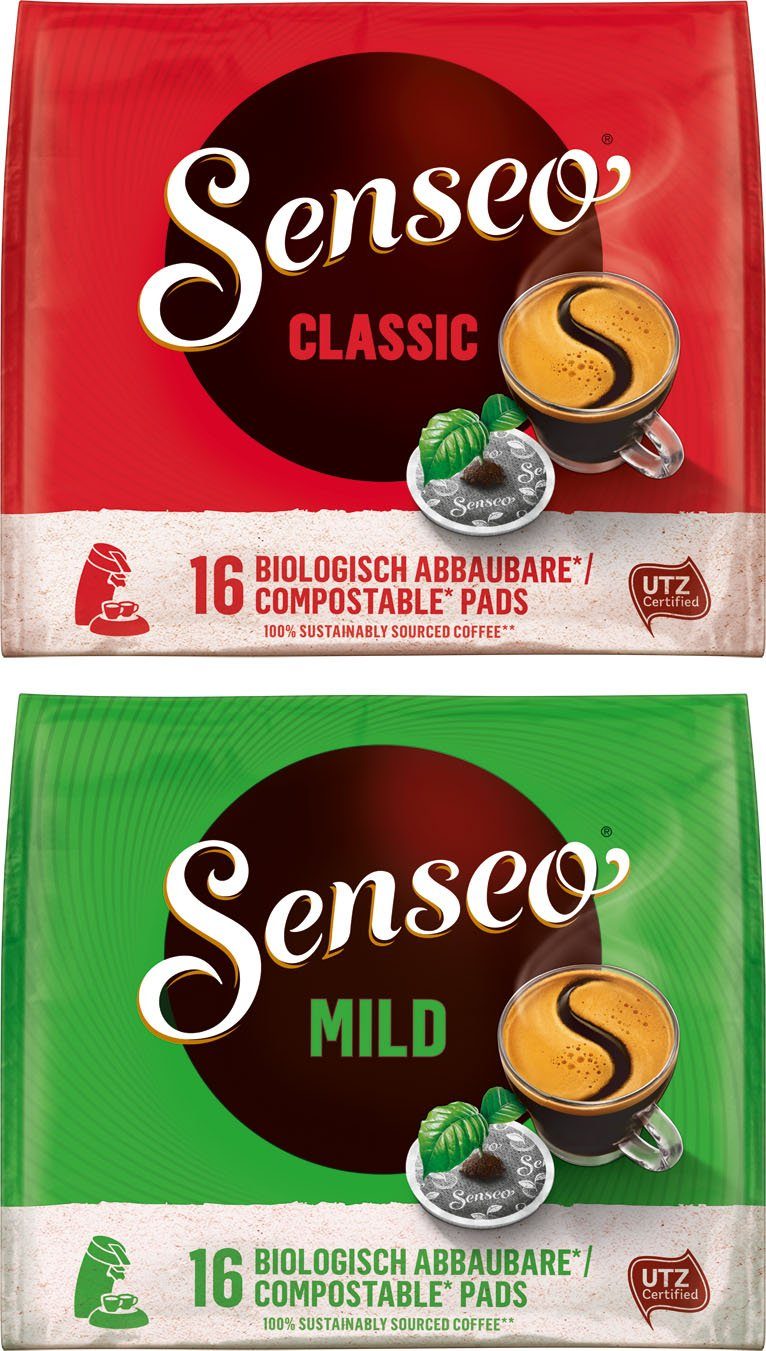 Philips Senseo Kaffeepadmaschine Select CSA240/90, aus 21% recyceltem Plastik und mit 3 Kaffeespezialitäten, dunkelrot