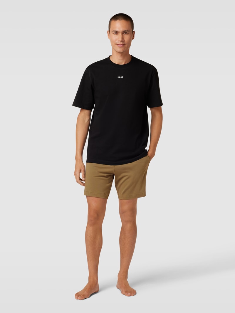 Sweatshorts mit Label-Details in olivgrün