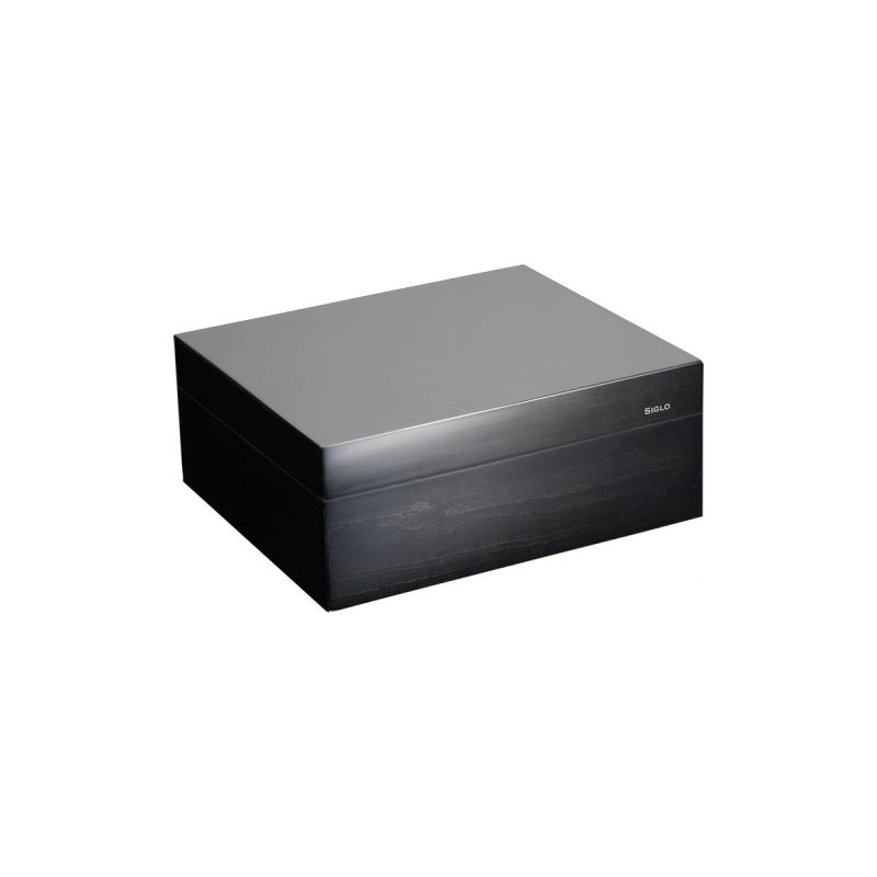 Siglo Zigarren-Humidor Modell Vibrant 50 Zigarren, Dunkelgrau