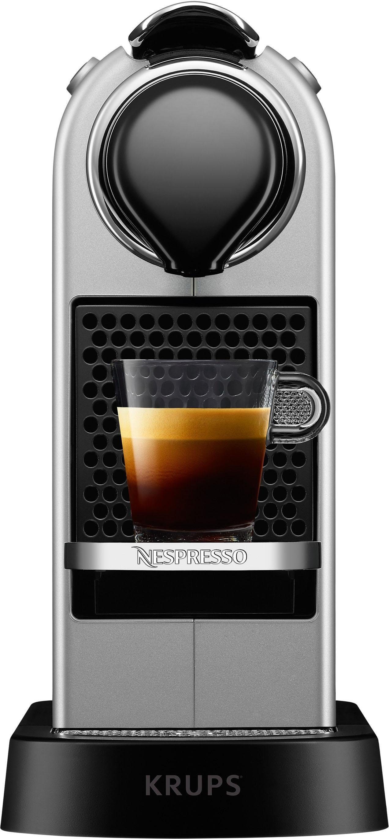 Nespresso Kapselmaschine XN741B New CitiZ von Krups, Wassertankkapazität: 1 Liter, inkl. Willkommenspaket mit 14 Kapseln