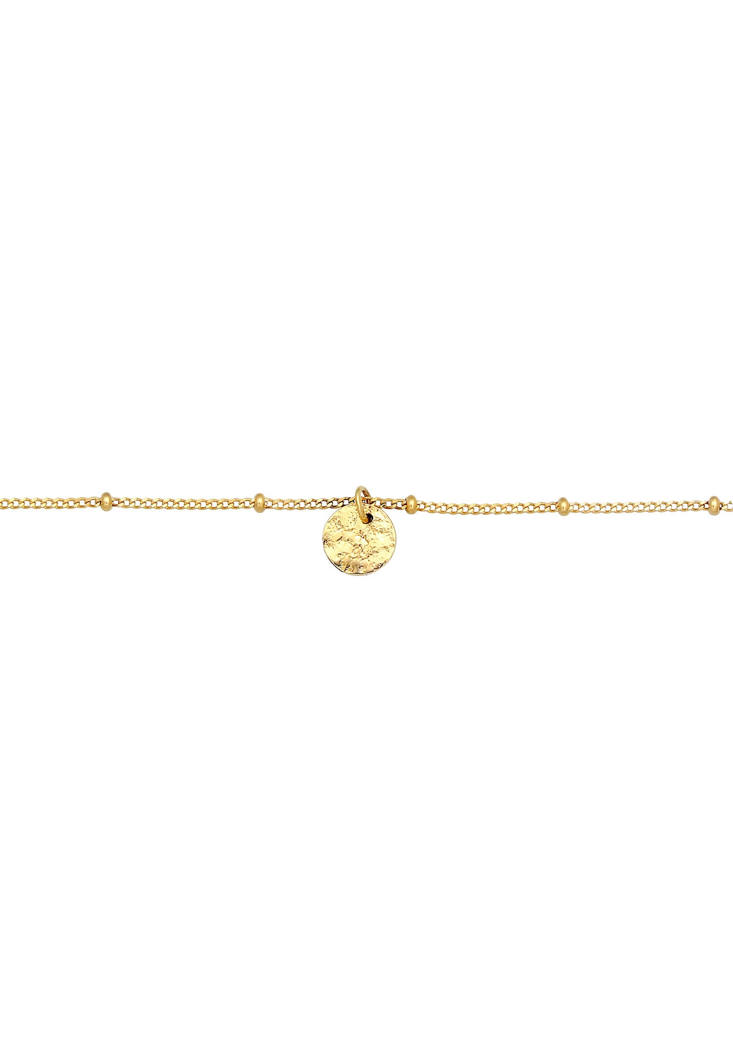 Collana girocollo da donna Elli con catenina a sfere e piastrine in filigrana, in argento sterling 925.