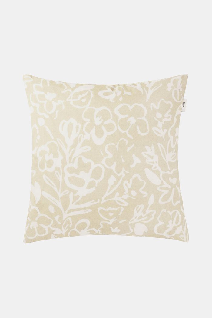 Kissenhülle mit floralem Druckmotiv