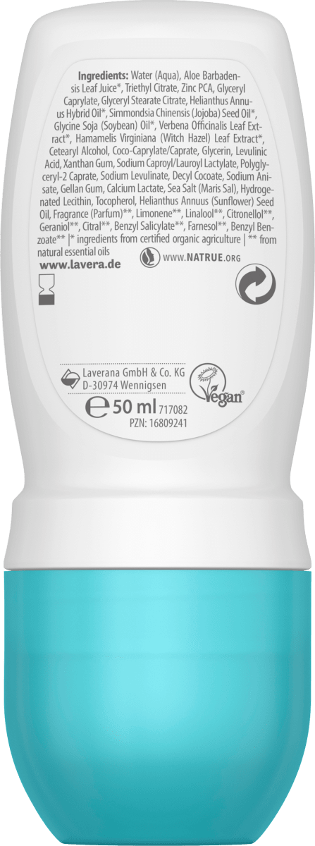 Deo Roll-on Natural & Sensitive, 50 ml