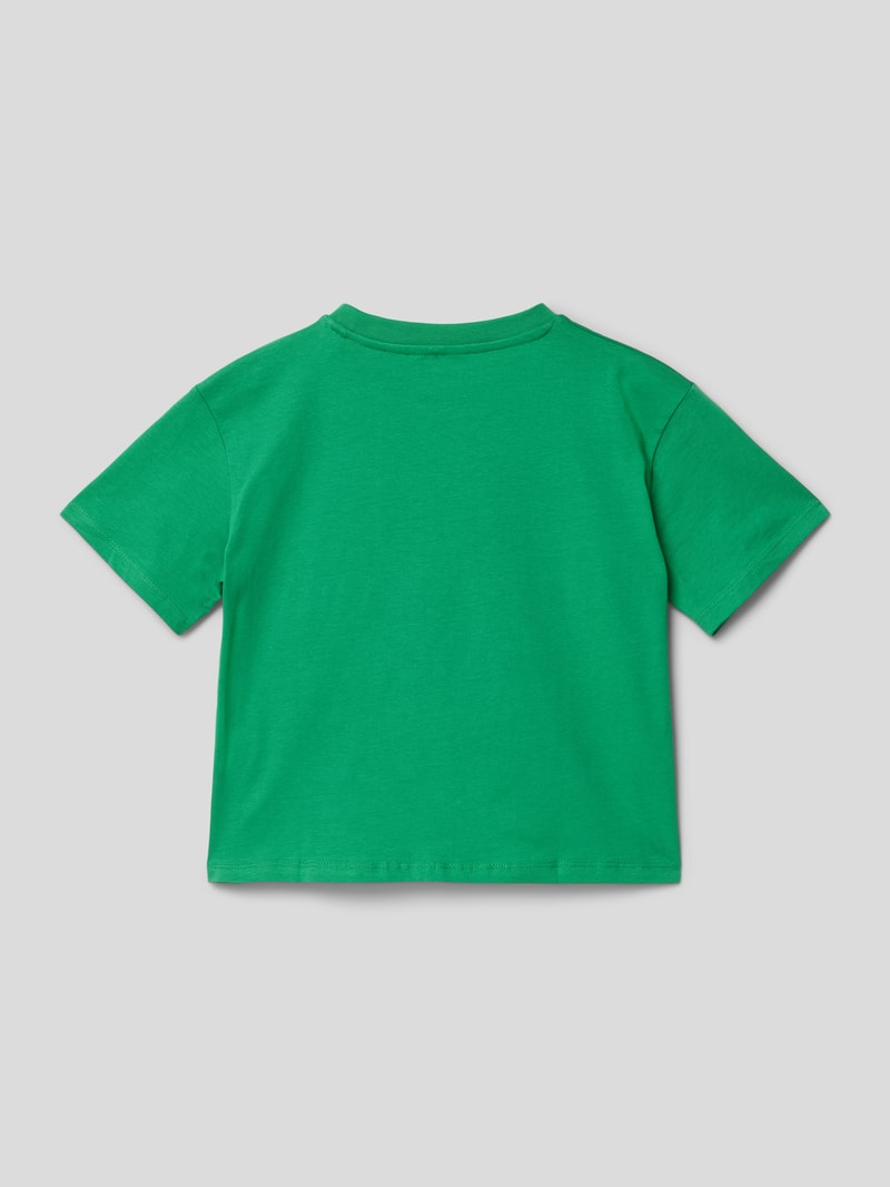 T-Shirt mit Label-Print in grün