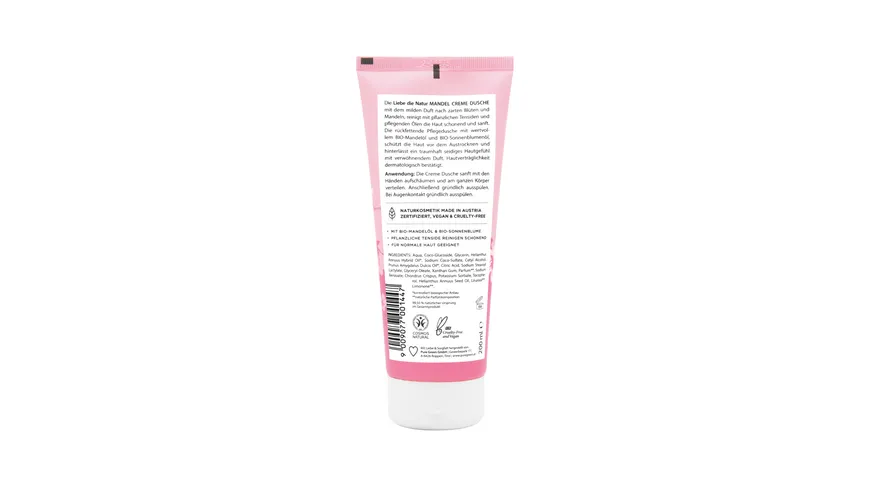 LIEBE DIE NATUR - natürliche Mandelcremedusche 200 ml