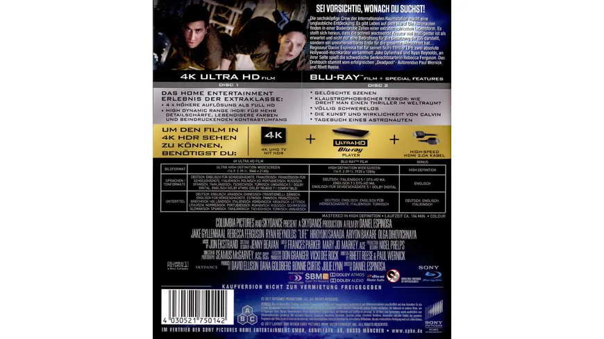 Life  (4K Ultra HD) (+ Blu-ray 2D)