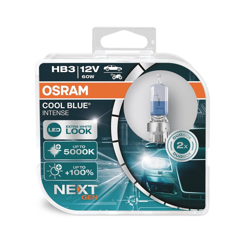 Osram KFZ-Ersatzleuchte OSRAM 9005CBN-HCB Halogen Leuchtmittel COOL BLUE® INTENSE HB3 60 W 12