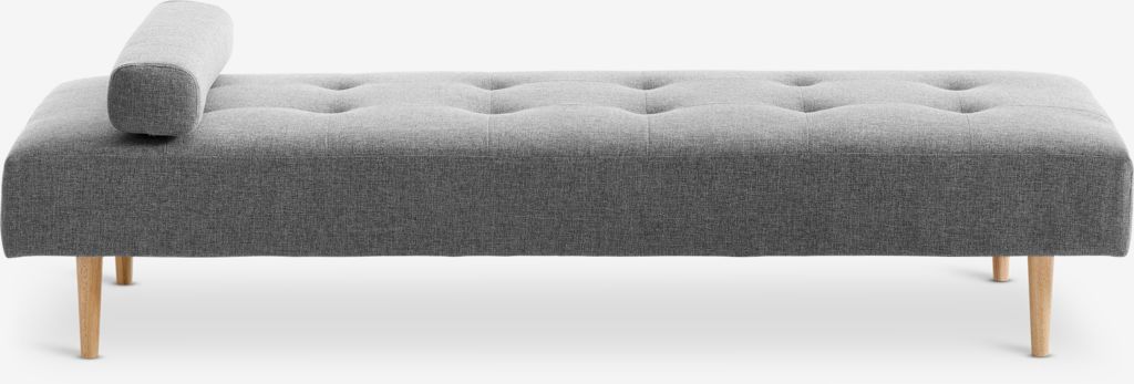 NOREFJELL Sofa rozkładana NOREFJELL 200x80 ciemnoszara tkanina/w kolorze dębu