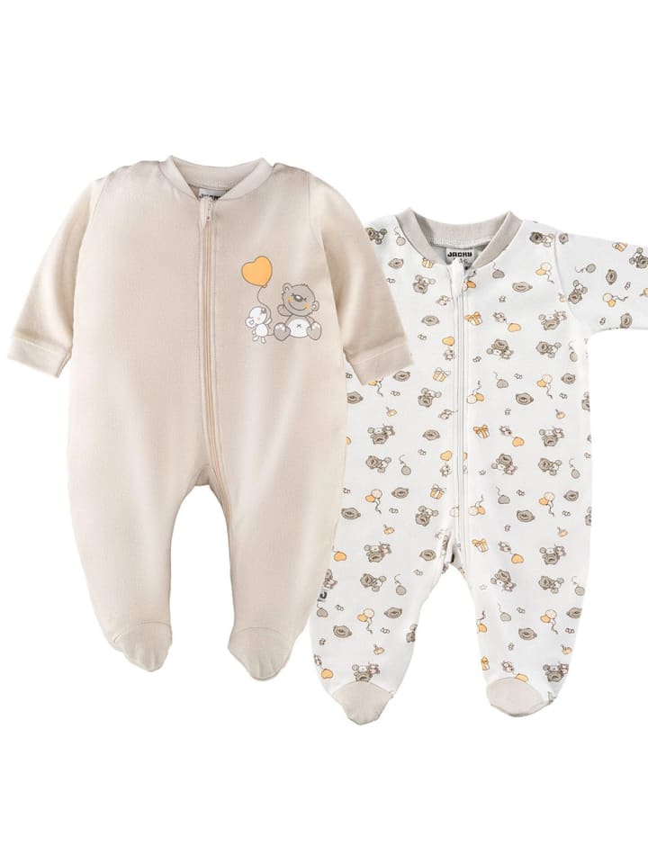 Jacky Schlafanzug Einteiler - 2er Pack - Lovely Bear Offwhite in beige,weiss günstig kaufen 62/68