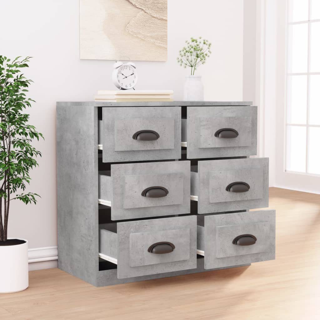 vidaXL Sideboard Sideboard Betongrau 70x35,5x67,5 cm Holzwerkstoff (1 St)