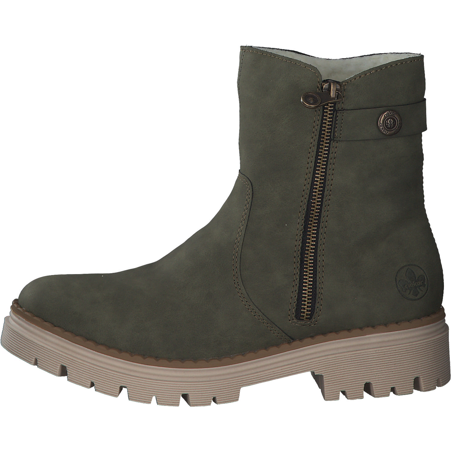 Rieker Z8564, Ankle Boots, Damen, Grün