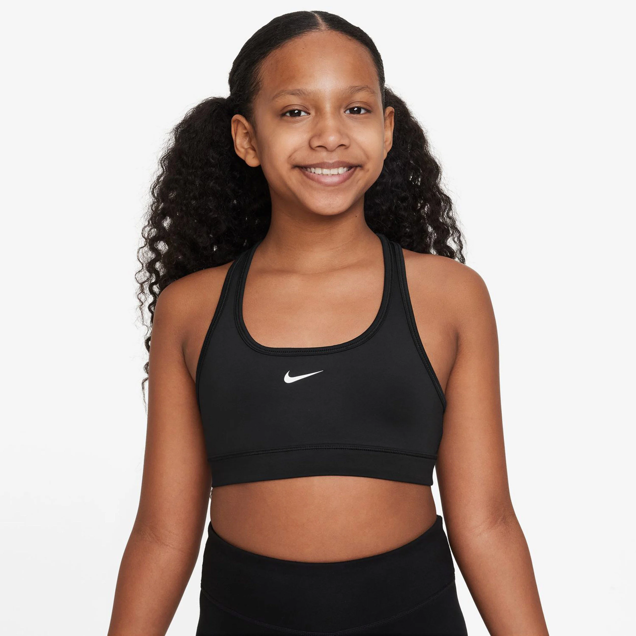 Dri-Fit Swoosh Sport-BH Mädchen - Schwarz