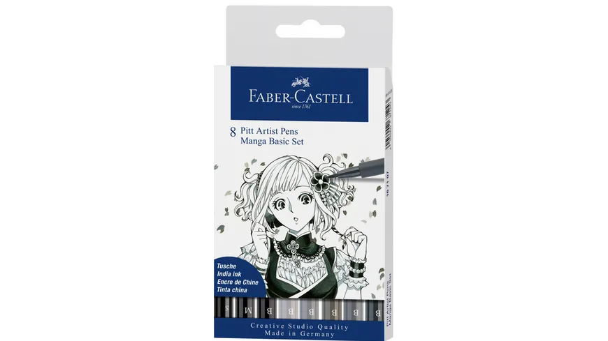 FABER-CASTELL Tuschestift Pitt Artist Pen B Manga 8er Etui