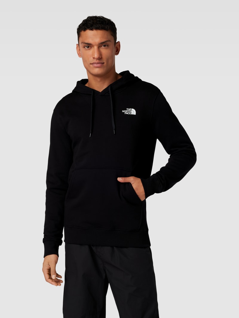 Hoodie mit Label-Print Modell 'Simple Dome' in schwarz