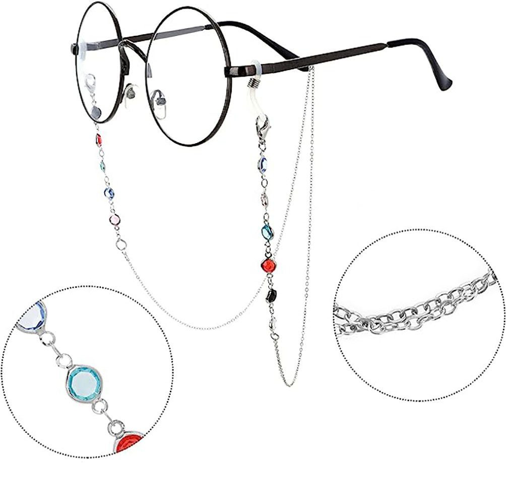 DRSEON Brillenkette 6 Stück Perlen Brillen Ketten, Brillenband
