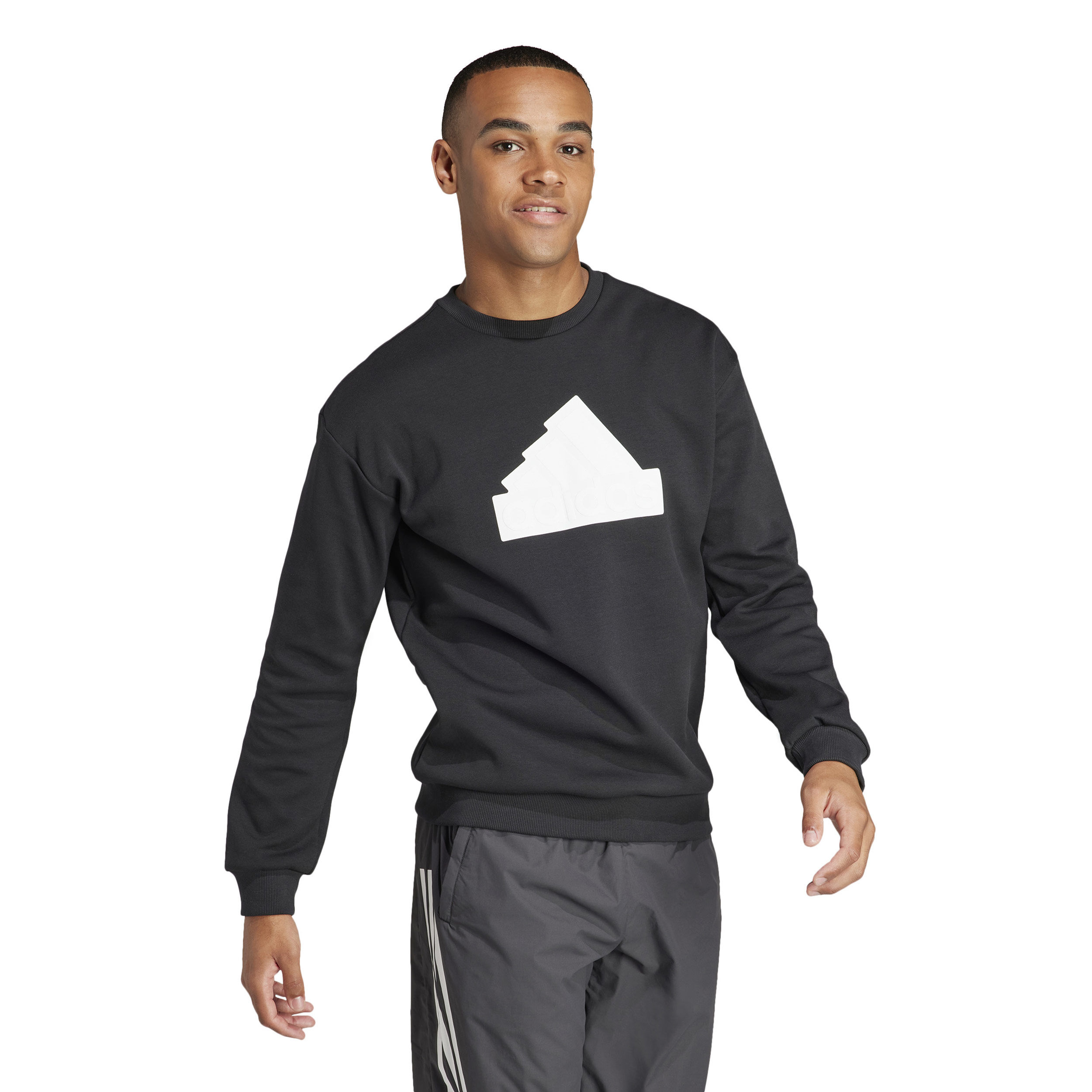 Future Icon Badge Of Sport Crew T-Shirt Herren - Schwarz, Weiß