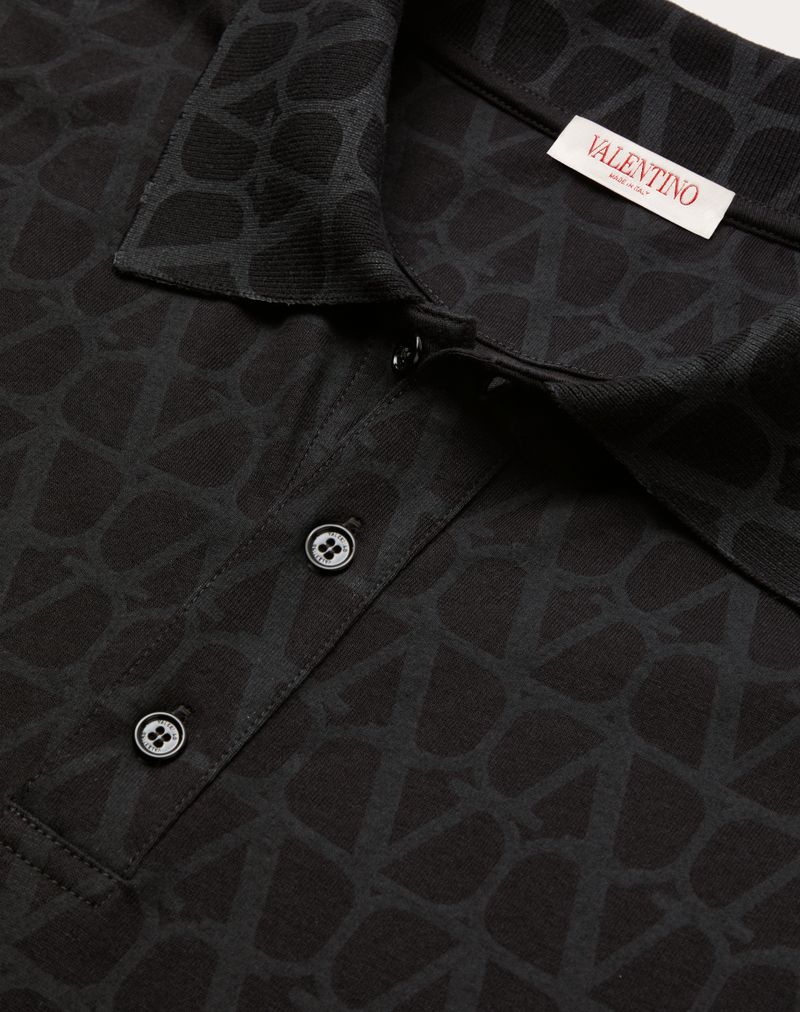 Camisa polo de algodão com estampa Toile Iconographe
