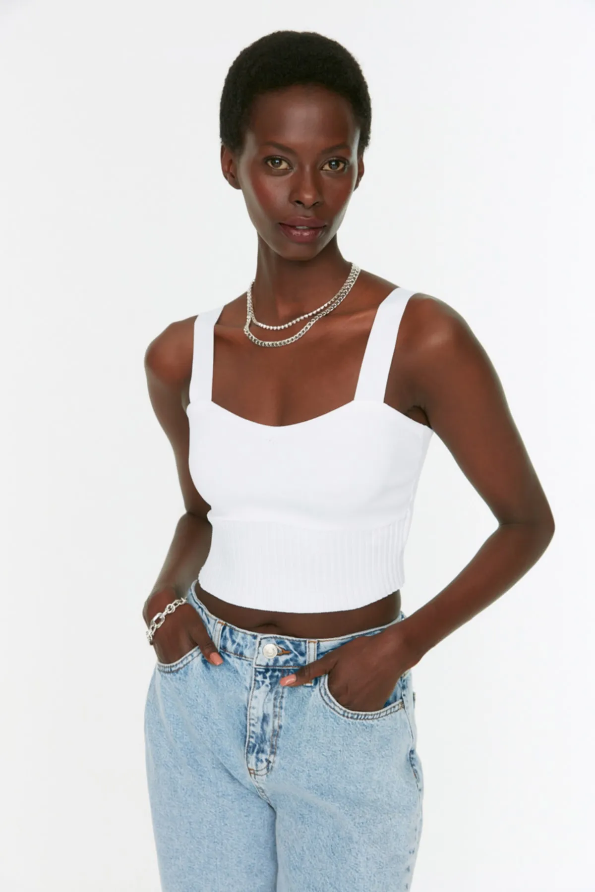 Trendyol Collection  Bluse - Ecru - Slim Fit