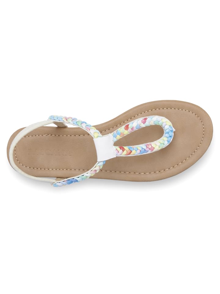 LASCANA Zehentrenner in beige / blau günstig kaufen
