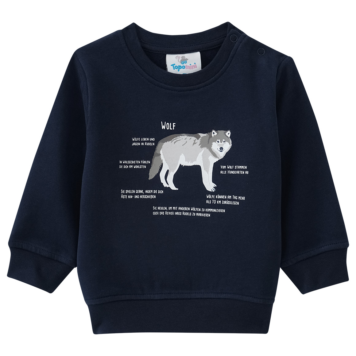Baby Sweatshirt mit Wolf-Motiv