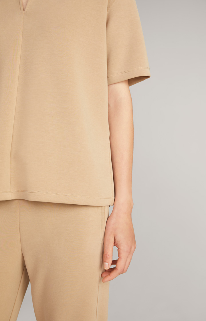 Soft Scuba-Sweat-Shirt in Beige