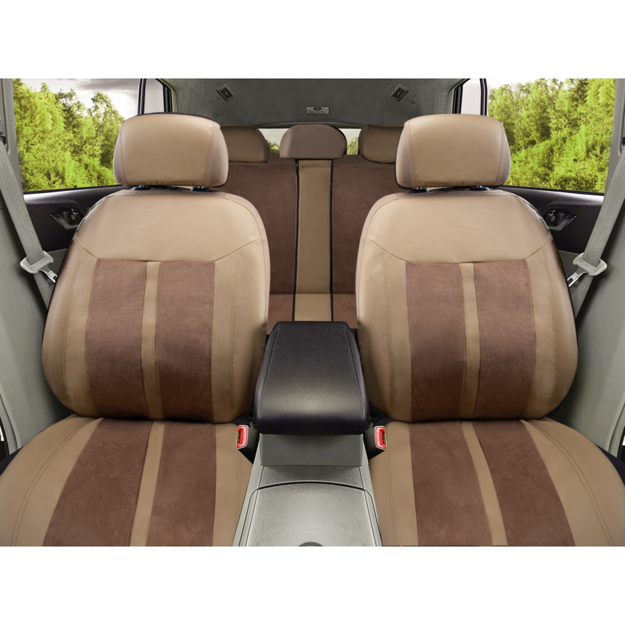 NORAUTO Sitzbezug-Komplettset 11-teilig für PKW´s, Design JUPITER-2 creme-beige, in Kunstleder-Optik - ATU